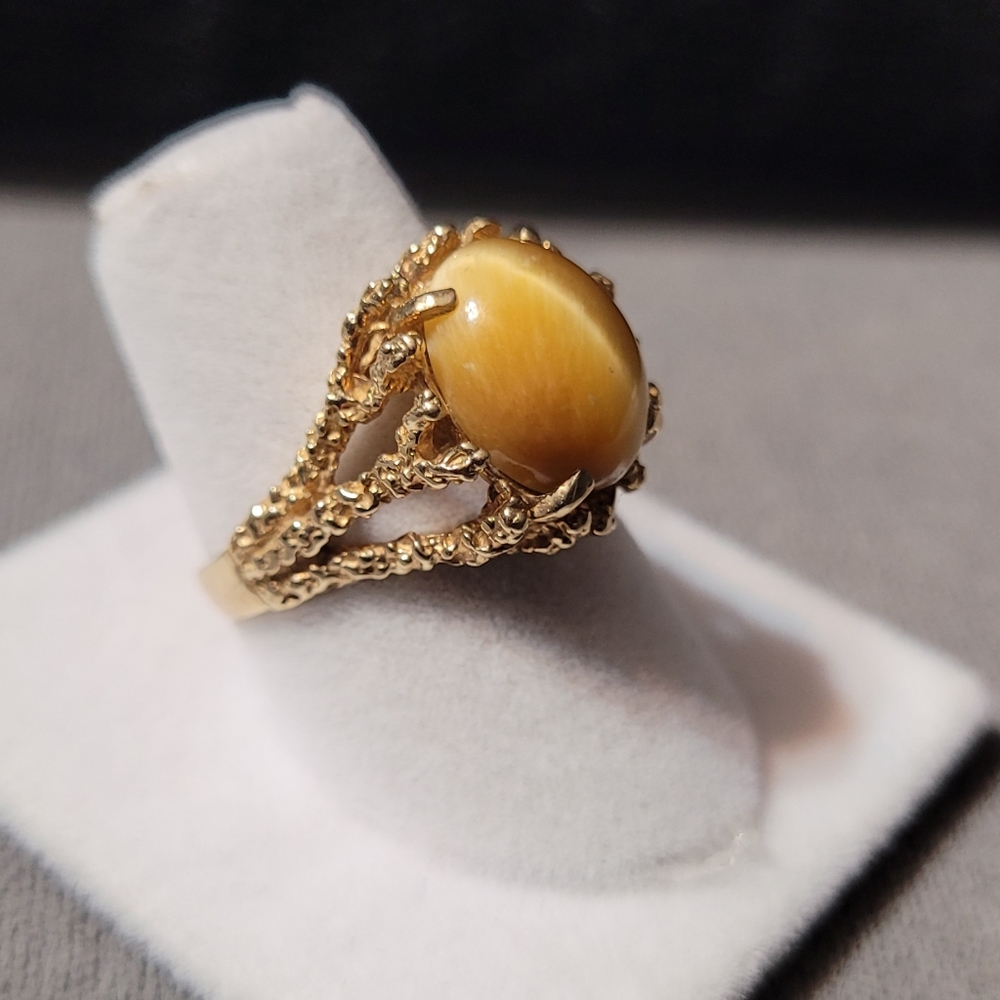 10k solid gold ring sz 6.5~